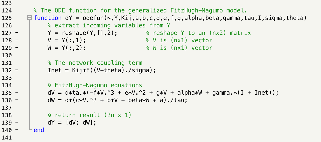 Example user-defined ODE